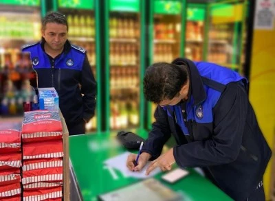 Bursa zabıtadan tekel bayilerine denetim