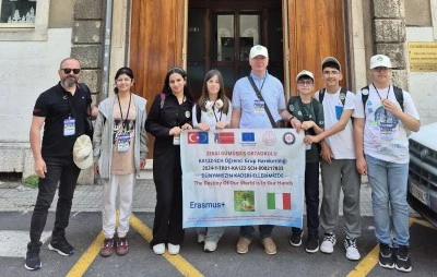 Bursa Zekai G&uuml;m&uuml;şdiş Ortaokulu &ouml;ğrencileri Avrupa'da &ccedil;evre i&ccedil;in eğitim alıyor