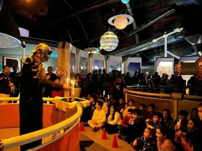 Bursalı &ccedil;ocuklar GUHEM'de uzay ve havacılığı &ouml;ğreniyor