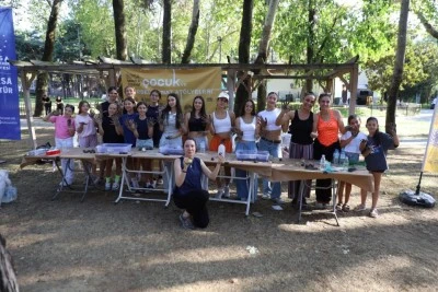 Bursalı &ccedil;ocuklar sanatla doğayı keşfetti