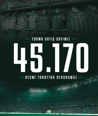 Bursaspor'dan rekor forma satışı !