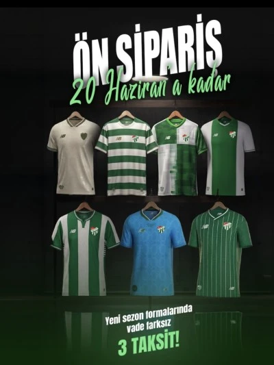 Bursaspor formalarına 3 taksit imkanı!