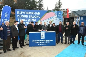 B&uuml;y&uuml;korhan Atıksu Arıtma Tesisi ve d&uuml;ğ&uuml;n salonu temeli atıldı
