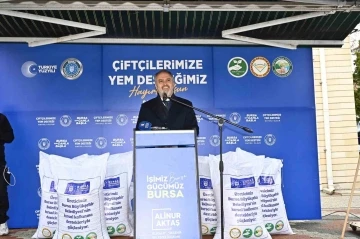 Bursa B&uuml;y&uuml;kşehir&rsquo;den besiciye yem desteği