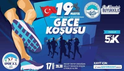B&uuml;y&uuml;kşehir Spor A.Ş.&rsquo;den 19 Mayıs Gece Koşusu
