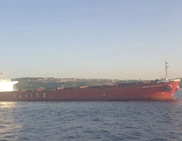 &Ccedil;anakkale Boğazı&rsquo;nda d&ouml;kme y&uuml;k gemisi elektrik arızası yaptı
