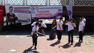 &Ccedil;anakkale&rsquo;de &ccedil;evre bilinci i&ccedil;in Plogging şampiyonası d&uuml;zenlendi
