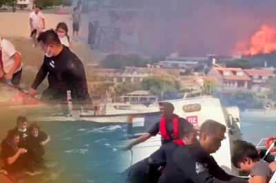 &Ccedil;anakkale&rsquo;de Orman Yangınlarında Mahsur Kalan 348 Kişi Kurtarıldı