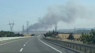 &Ccedil;anakkale&rsquo;de tarım arazisinde yangın