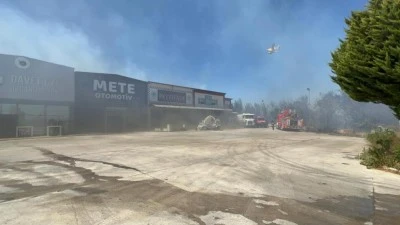 &Ccedil;anakkale'de yangın işletmelere sı&ccedil;radı