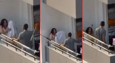 &Ccedil;aresiz kadın &ccedil;ığlıklar atarak yardım istedi!