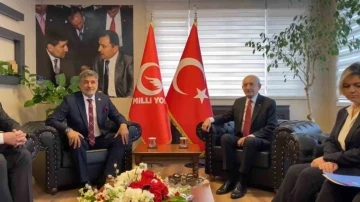 CHP Genel Başkanı Kılı&ccedil;daroğlu, Milli Yol Partisi Başkanı &Ccedil;ayır&rsquo;ı ziyaret etti