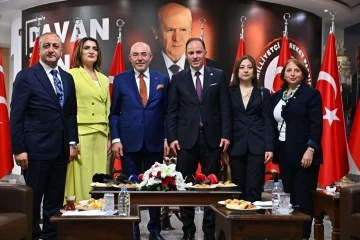 CHP heyetinden MHP&rsquo;ye bayram ziyareti