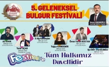 &Ccedil;i&ccedil;ekdağı Belediyesi, &rsquo;Bulgur&rsquo; Festivaline hazırlanıyor
