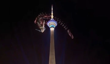 &Ccedil;in&rsquo;de bin dronla ejderha g&ouml;sterisi
