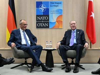 Cumhurbaşkanı Erdoğan, Almanya Başbakanı Merz ile g&ouml;r&uuml;şt&uuml;