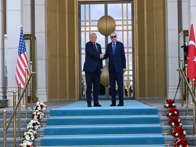 Cumhurbaşkanı Erdoğan, Amerika Birleşik Devletleri Başkanı Trump&rsquo;ı t&ouml;renle karşıladı
