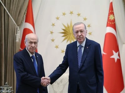 Cumhurbaşkanı Erdoğan, Bah&ccedil;eli'yi kabul etti