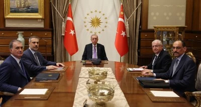 Cumhurbaşkanı Erdoğan başkanlığında g&uuml;venlik toplantısı ger&ccedil;ekleştirildi