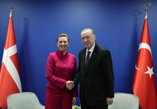 Cumhurbaşkanı Erdoğan, Danimarka Başbakanı Frederiksen ile g&ouml;r&uuml;şt&uuml;
