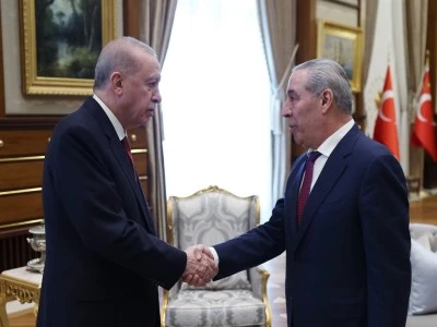 Cumhurbaşkanı Erdoğan, Filistin Devlet Başkan Yardımcısı H&uuml;seyin eş-Şeyh'i kabul etti