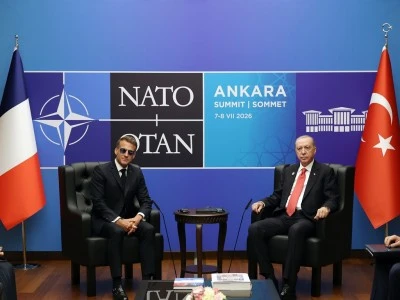 Cumhurbaşkanı Erdoğan, Fransa Cumhurbaşkanı Macron ile bir araya geldi