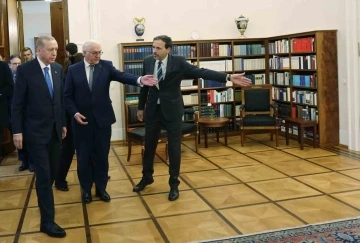 Cumhurbaşkanı Erdoğan&rsquo;ın Almanya Cumhurbaşkanı Steinmeier&rsquo;le g&ouml;r&uuml;şmesi başladı
