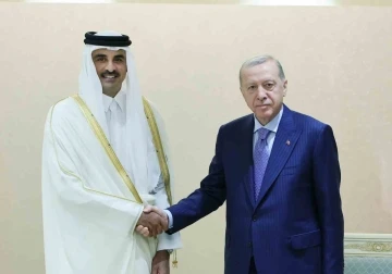 Cumhurbaşkanı Erdoğan, Katar Emiri Hamed Al Sani ile g&ouml;r&uuml;şt&uuml;
