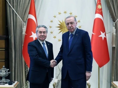 Cumhurbaşkanı Erdoğan, Kırgızistan Dışişleri Bakanı Kulubayev ile g&ouml;r&uuml;şt&uuml;