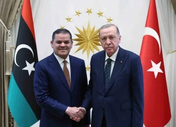Cumhurbaşkanı Erdoğan, Libya Milli Birlik H&uuml;k&uuml;meti Başbakanı Abdulhamid Dibeybe&rsquo;yi kabul etti
