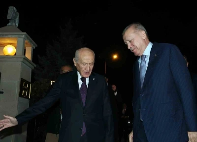 Cumhurbaşkanı Erdoğan, MHP Lideri Bah&ccedil;eli ile bir araya geldi