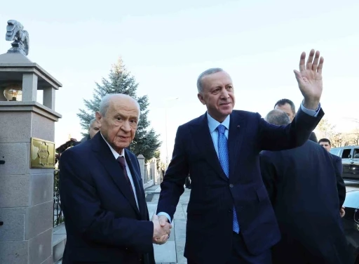 Cumhurbaşkanı Erdoğan, MHP Lideri Bah&ccedil;eli ile bir araya geldi