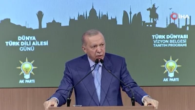 Cumhurbaşkanı Erdoğan: "CHP, T&uuml;rk d&uuml;nyasına halen şaşı bakmayı, yanlış pencereden bakmayı s&uuml;rd&uuml;rmektedir"