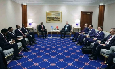 Cumhurbaşkanı Erdoğan, Somali Cumhurbaşkanı Şeyh Mahmud ile g&ouml;r&uuml;şt&uuml;