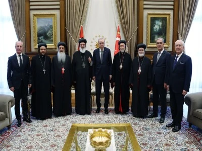 Cumhurbaşkanı Erdoğan, S&uuml;ryani Ortodoks Kilisesi Patriği'ni kabul etti