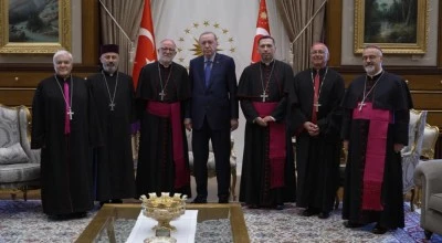 Cumhurbaşkanı Erdoğan, T&uuml;rkiye Katolik Episkoposlar heyetini kabul etti