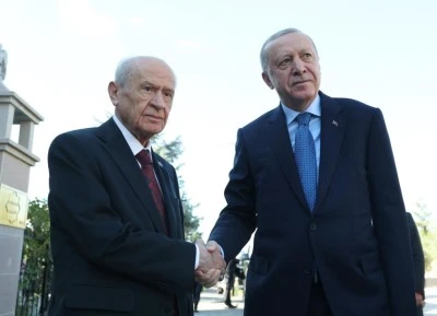 Cumhurbaşkanı Erdoğan ve MHP Lideri Bah&ccedil;eli arasında &ouml;nemli g&ouml;r&uuml;şme