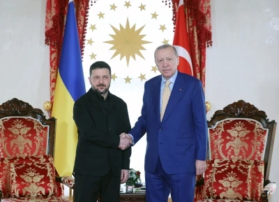 Cumhurbaşkanı Erdoğan ve Volodimir Zelenski'nin İstanbul'daki g&ouml;r&uuml;şmesi sona erdi 