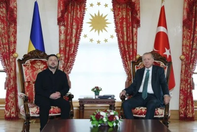 Cumhurbaşkanı Erdoğan, Zelenskiy ile Dolmabah&ccedil;e&rsquo;de bir araya geldi