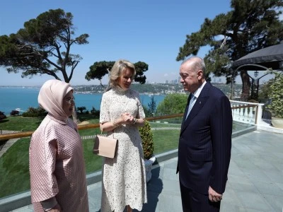 Cumhurbaşkanı Recep Tayyip Erdoğan, Bel&ccedil;ika Krali&ccedil;esi Mathilde&rsquo;yi kabul etti