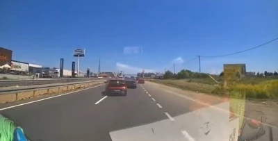 D-100 Karayolu&rsquo;nda makas atarak ilerledi, trafiği tehlikeye d&uuml;ş&uuml;rd&uuml;