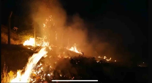 Darende&rsquo;de iki ayrı noktada yangın paniği
