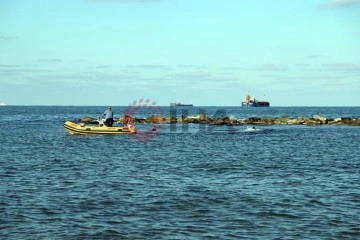 Denizde kaybolan şahsı arama &ccedil;alışmalarına paramotorlu destek