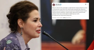 Deprem zamanında "Devlet yoktu" diye paylaşım yapan Pelin Batu &ouml;z&uuml;r diledi