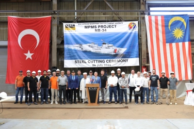 DESAN Tersanesi Malezya İ&ccedil;in &Ccedil;ok Maksatlı Sahil G&uuml;venlik Gemisi İnşasına Başladı