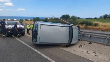 Devrilen ara&ccedil;tan burnu bile kanamadan &ccedil;ıktılar
