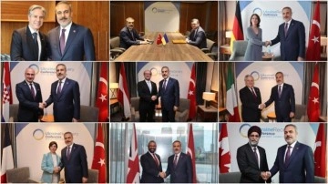 Dışişleri Bakanı Fidan, Londra'da &ccedil;ok sayıda mevkidaşıyla g&ouml;r&uuml;şt&uuml;