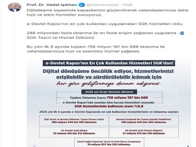 e-Devlet'in en &ccedil;ok kullanılan uygulamaları SGK hizmetleri