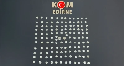 Edirne'de &ccedil;ok sayıda g&uuml;m&uuml;ş sikke ele ge&ccedil;irildi