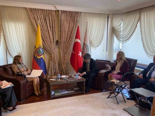 Ekvador B&uuml;y&uuml;kel&ccedil;isi ve SANKON toplantısında T&uuml;rkiye-Ekvador Ekonomik ve ticari ilişkileri konuşuldu
